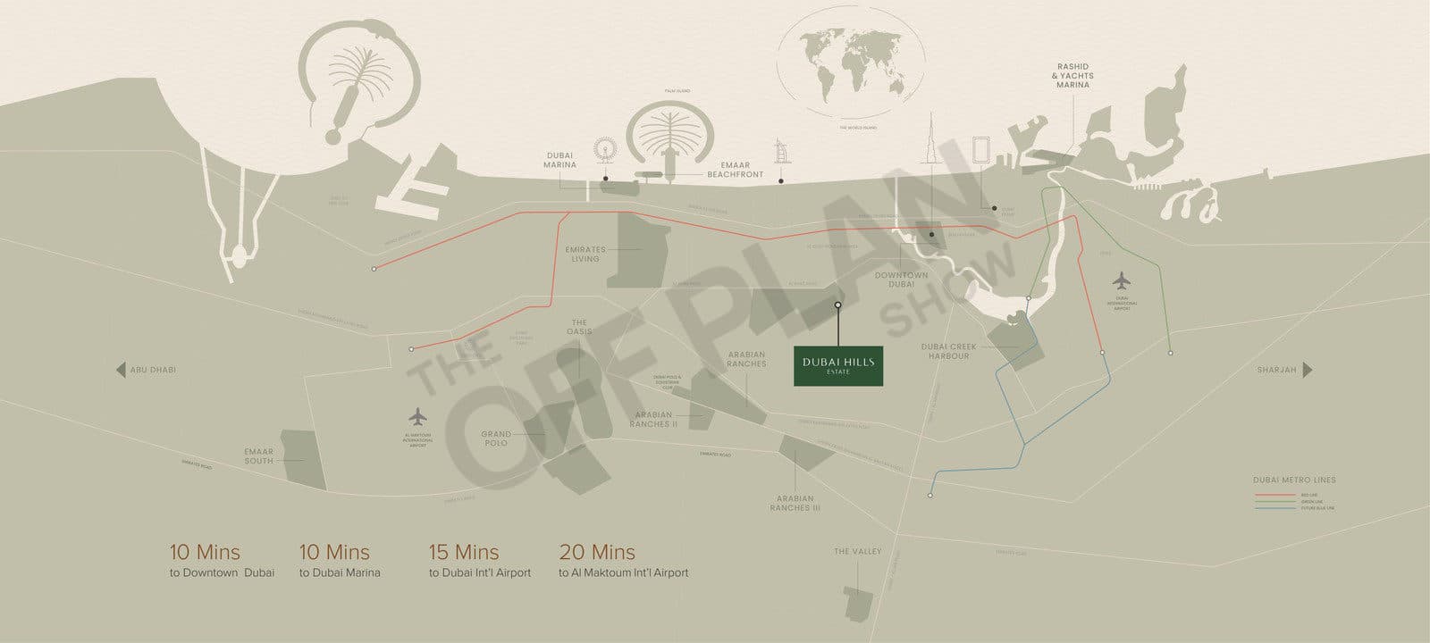 Map showing where Greencrest is